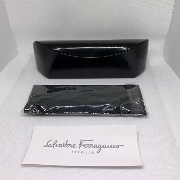 Salvatore Ferragamo Accessories - Salvatore Ferragamo NWOT Eyeglasses Case, Cloth Black Faux Leather